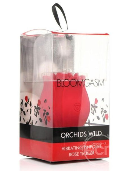 ORCHIDS WILD RECHARGEABLE SILICONE VIBRATING PINPOINT ROSE TICKLER - RED