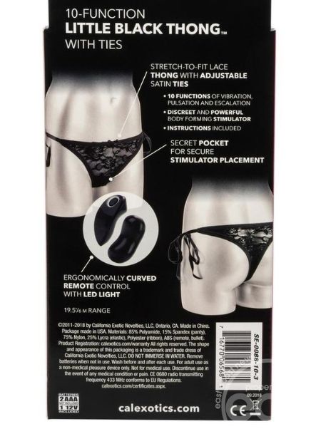 LITTLE THONG PANTY VIBE MASSAGER WITH REMOTE CONTROL - BLACK