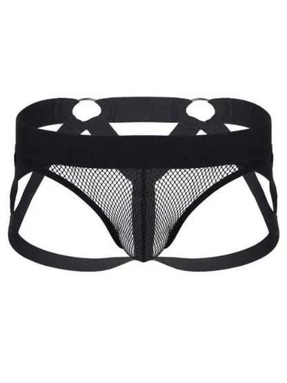 OPEN BACK SEE THROUGH FISHNET STRAPPY JOCKSTRAP