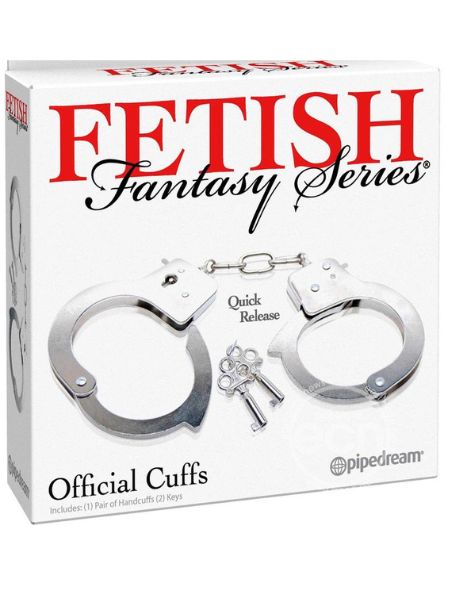 OFFICIAL QUICK RELEASE HANDCUFFS SILVER