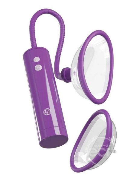 RECHARGEABLE PLEASURE PUMP KIT WITH REMOTE CONTROL - PURPLE/CLEAR