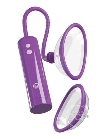 RECHARGEABLE PLEASURE PUMP KIT WITH REMOTE CONTROL - PURPLE/CLEAR