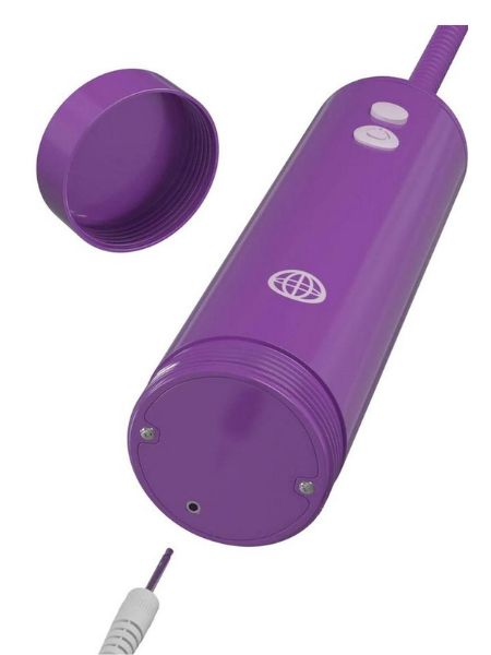 RECHARGEABLE PLEASURE PUMP KIT WITH REMOTE CONTROL - PURPLE/CLEAR