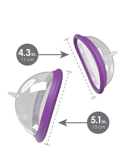 RECHARGEABLE PLEASURE PUMP KIT WITH REMOTE CONTROL - PURPLE/CLEAR