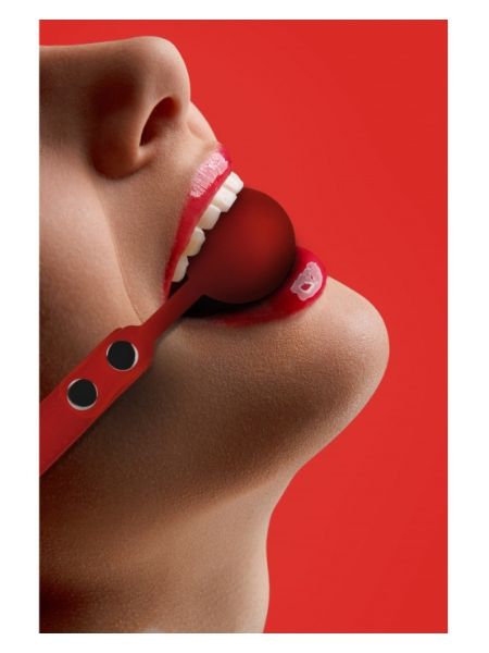 SILICONE BALL GAG - RED