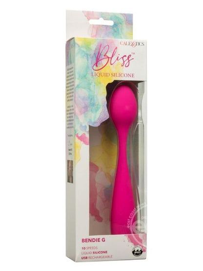 LIQUID SILICONE BENDIE G RECHARGEABLE G-SPOT VIBRATOR - PINK