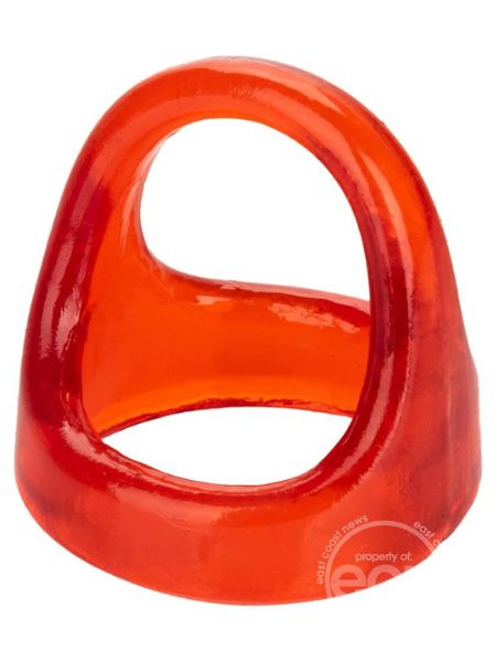 XL SNUG TUGGER COCK RING SCROTUM SUPPORT - RED