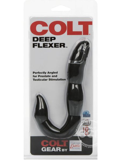 DEEP FLEXER SILICONE VIBRATING PROSTATE STIMULATOR - BLACK