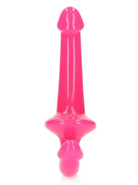 STRAPLESS STRAP-ON GLOW IN THEDARK DILDO 6 INCH - PINK