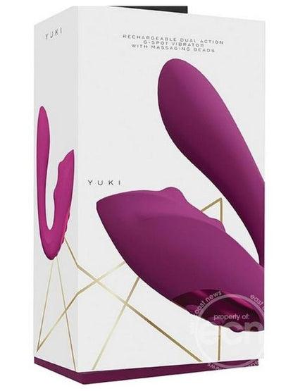 RECHARGEABLE DUAL MOTOR G-SPOT VIBRATOR WITH MASSAGING BEADS - PINK
