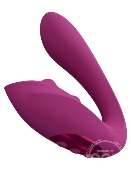 RECHARGEABLE DUAL MOTOR G-SPOT VIBRATOR WITH MASSAGING BEADS - PINK