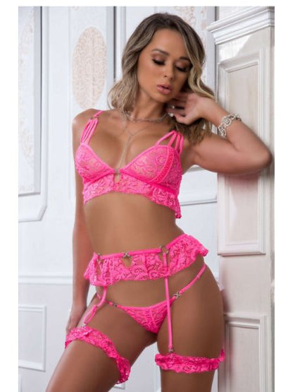 4PC SEXY TOP AND GARTER LINGERIE SET