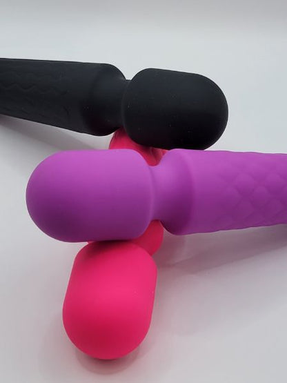 PORTABLE & POWERFUL SILICONE WAND VIBRATOR