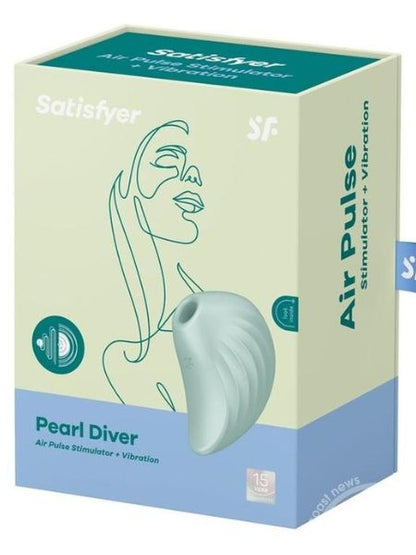 SATISFYER " PEARL DIVER " RECHARGEABLE SILICONE CLITORAL STIMULATOR