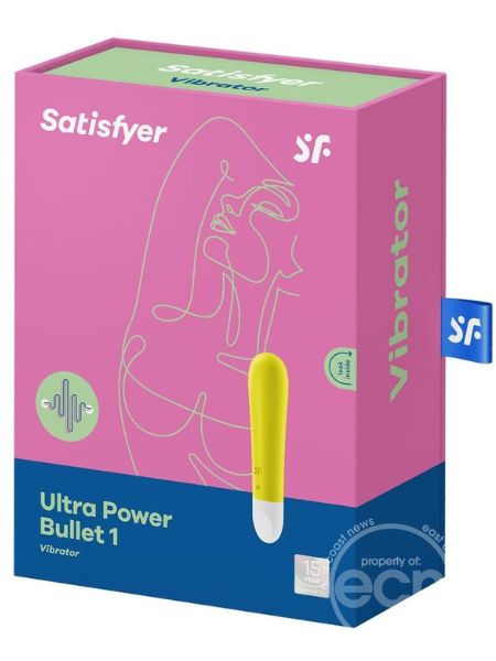 SATISFYER " ULTRA POWER BULLET 1 " RECHARGEABLE SILICONE BULLET VIBRATOR