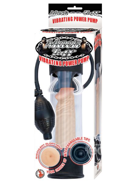 MACK TUFF VIBRATING POWER PENIS PUMP - CLEAR