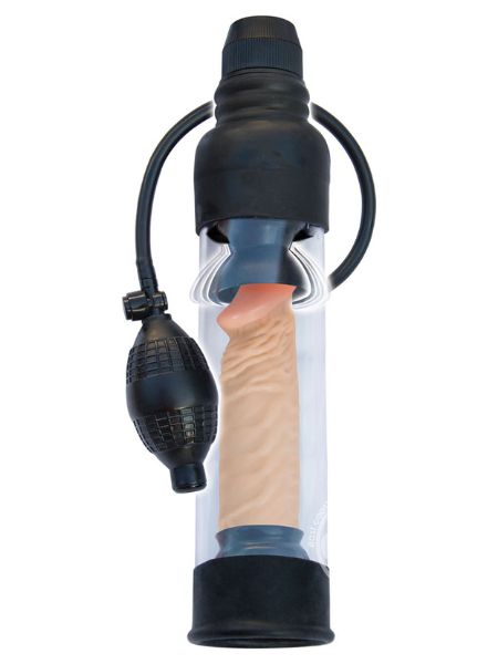 MACK TUFF VIBRATING POWER PENIS PUMP - CLEAR