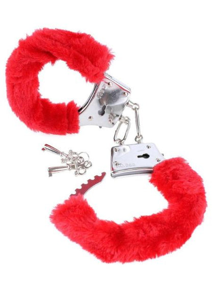 BEGINNER'S FURRY CUFFS - RED