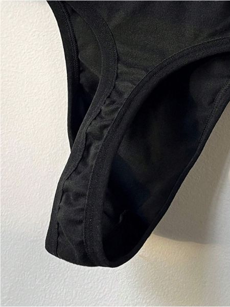 Black Sexy Breathable Comfortable Printed Daily Pouch Thong