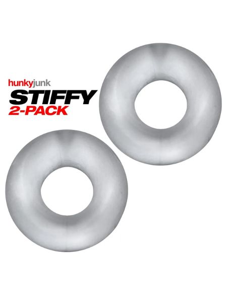 HUNKYJUNK "STIFFY" BULGE SILICONE COCK RINGS - 2 PCK