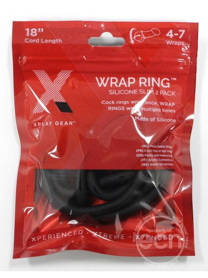 XPLAY WRAP RING SILICONE SLIM 18 IN ( 2 PCK ) - BLACK