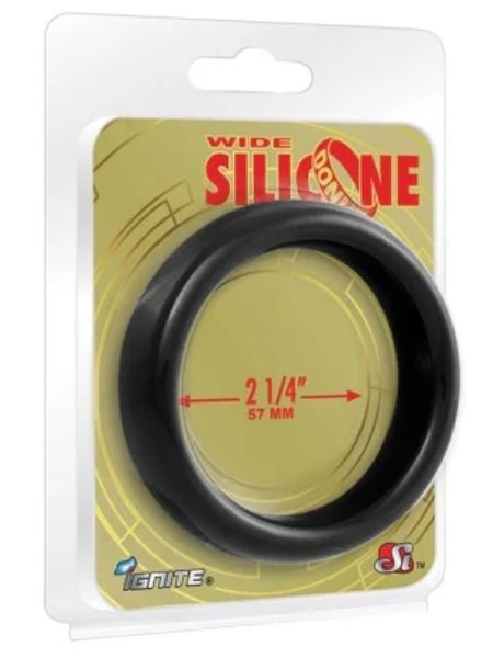 WIDE SILICONE DONUT - BLACK-2 IN