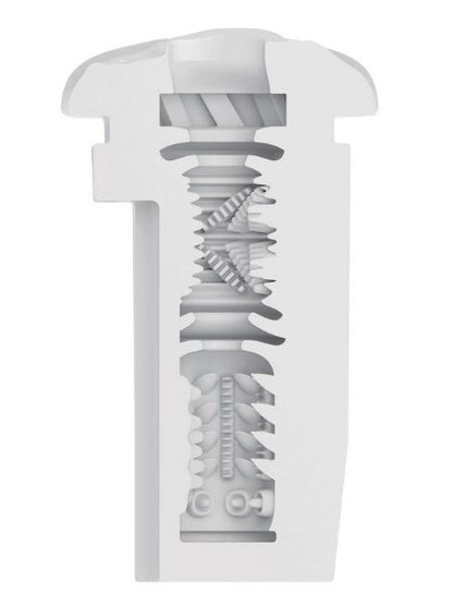 THRUSTING PULSAR RECHARGEABLE STROKER - WHITE