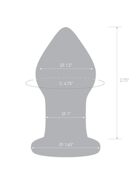 GLAS AMETHYST RAIN BUTT PLUG