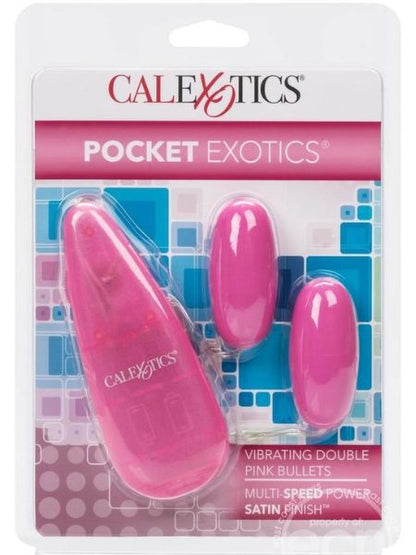 POCKET EXOTICS VIBRATING DOUBLE BULLETS - PINK