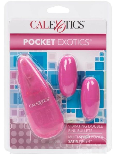 POCKET EXOTICS VIBRATING DOUBLE BULLETS - PINK