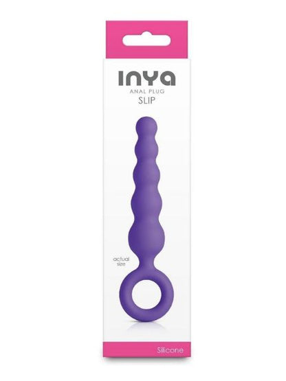 SLIP SILICONE ANAL PLUG - PURPLE