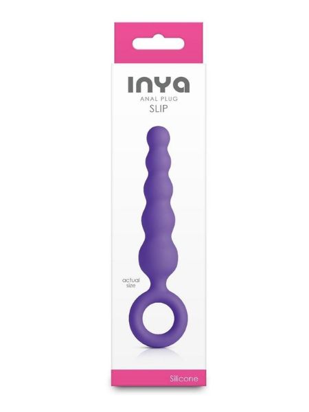 SLIP SILICONE ANAL PLUG - PURPLE