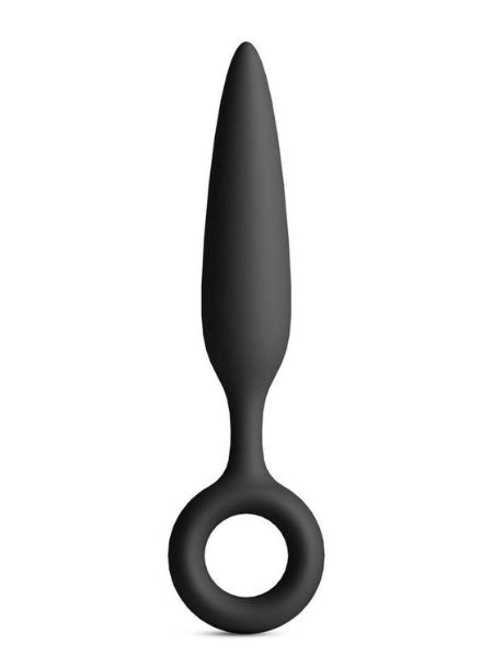 SILICONE TAPERED ANAL PLUG - BLACK