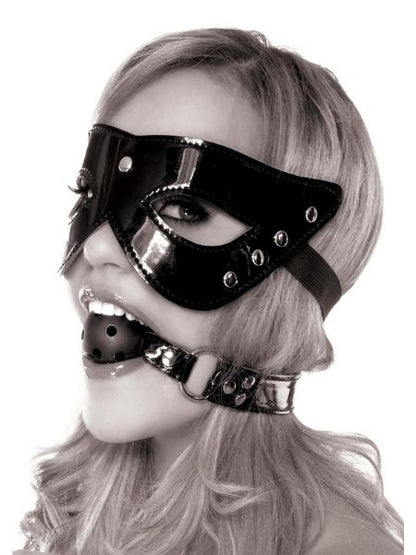 MASK & BALL GAG SET - BLACK