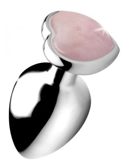 GEMSTONES ROSE QUARTZ HEART ANAL PLUG