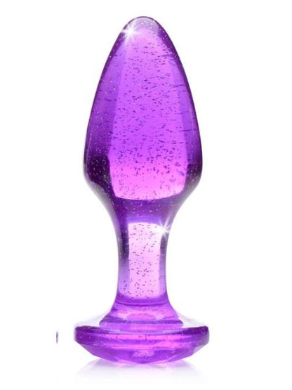 GLITTER GEM ANAL PLUG S/M/L  - PURPLE