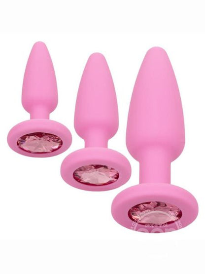 CRYSTAL BOOTY KIT SILICONE PROBES ( 3 PIECE ) - PINK