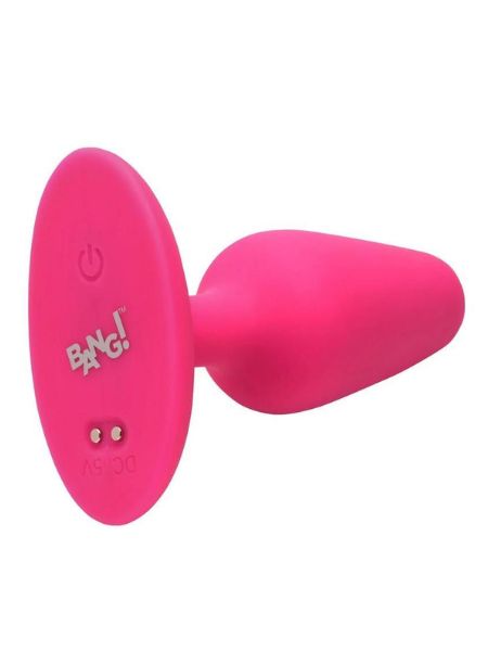FLEXIBLE VIBRATING SILICONE RECHARGEABLE BUTT PLUG - PINK