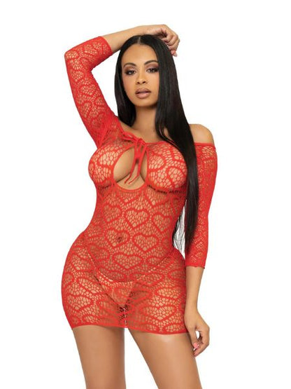 HEART NET MINI DRESS