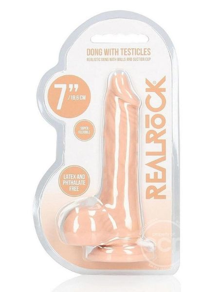 REALROCK SKIN REALISTIC DILDO WITH BALLS - 7 INCH