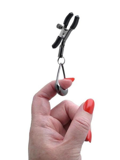 VELVET NOIR TUGGABLE NIPPLE CLAMPS - BLACK