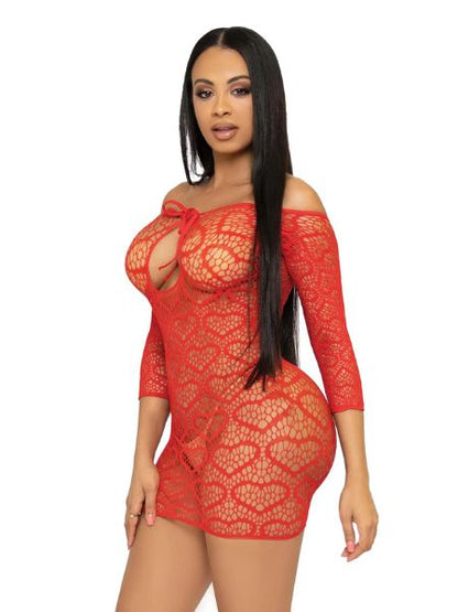 HEART NET MINI DRESS