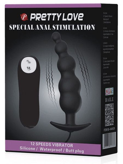 ANAL STIMULATION VIBRATING BUTT PLUG WITH REMOTE CONTROL