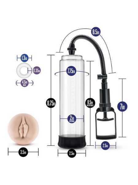 MALE ENHANCEMENT PENIS PUMP SYSTEM 10 INCH - CLEAR