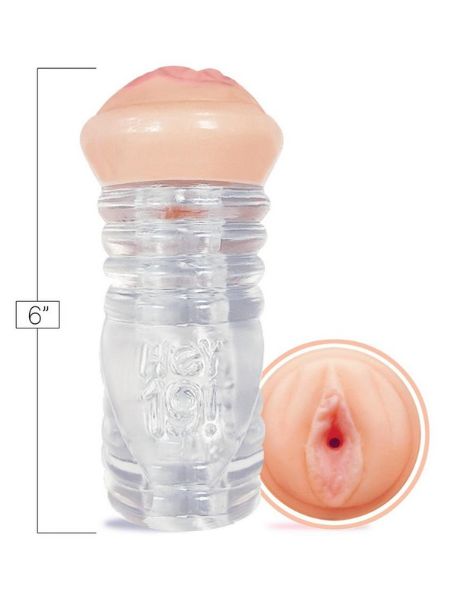 CLEAR STROKE DUAL END PUSSY NADIA STYLES - CLEAR/VANILLA