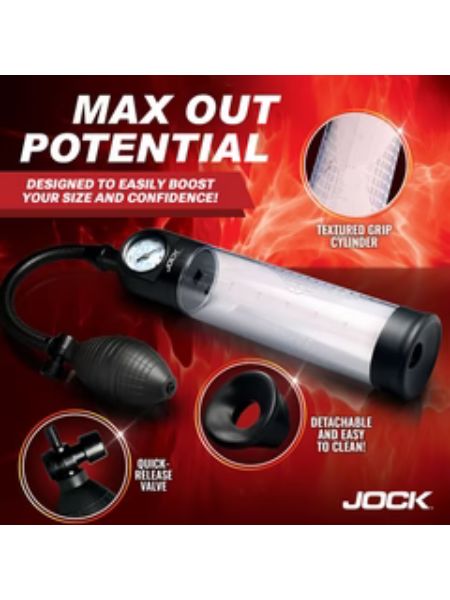GAUGE PENIS PUMP W/ BULB PUMP UP