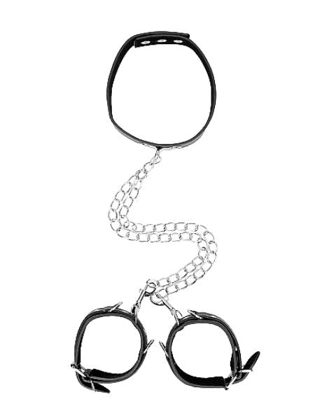 COLLAR W/ HANDCUFFS STRAPS & CHAIN