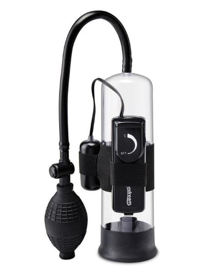 VIBRATING PUMP ADVANCED PENIS ENLARGEMENT SYSTEM - CLEAR/BLACK