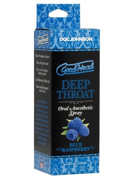 DEEP THROAT ORAL ANESTHETIC SPRAY BLUE RASPBERRY