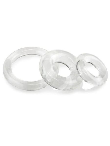 RING O 3 COCK RINGS ( 3 SIZE PACK ) - CLEAR